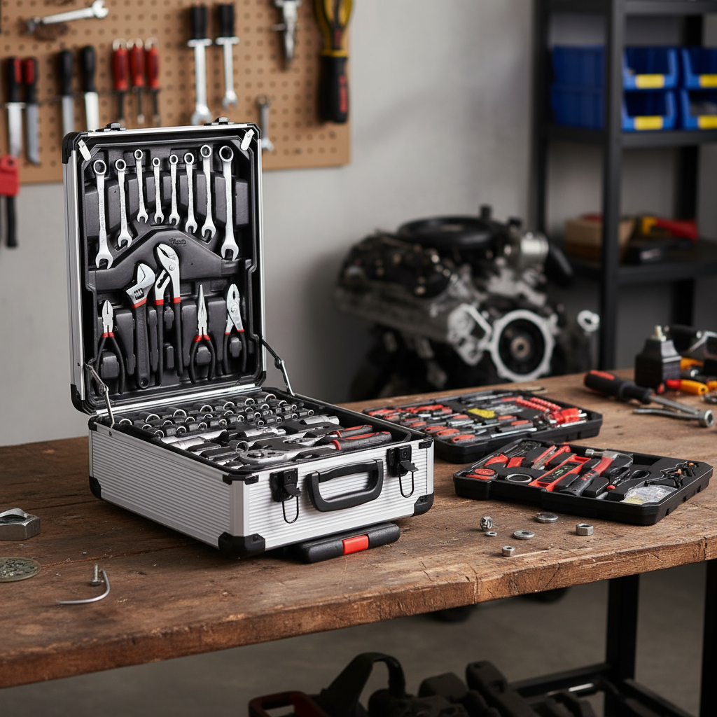 Juego De Herramientas Con Llave Combinada En Maletín De Alum - Imagen 2