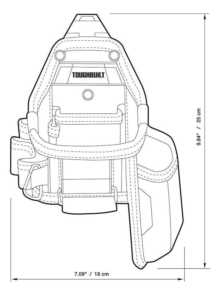 Cartuchera Para Cinta Métrica Y Clip Tb-ct-25x Toughbuilt - Imagen 5