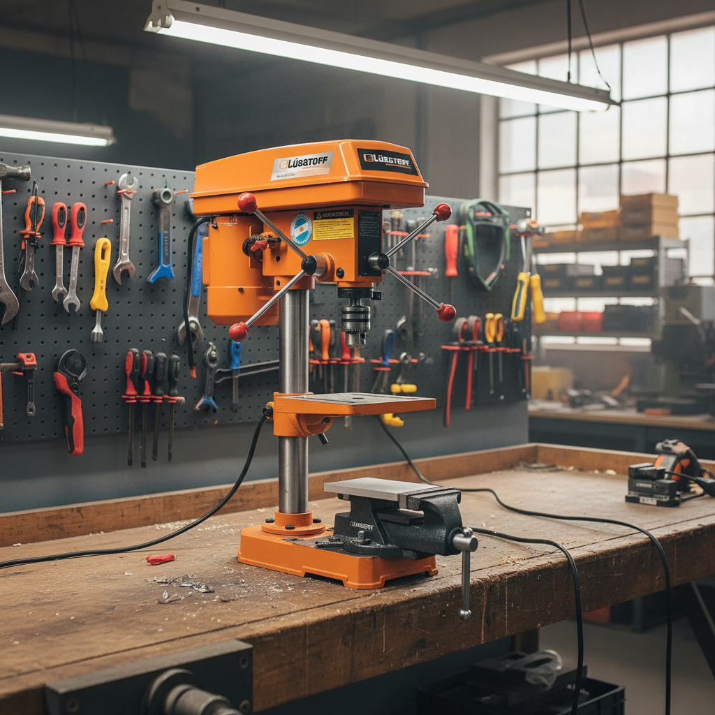 Taladro De Banco 13mm 250w 5vel Con Morsa Lusqtoff Tb-13 - Imagen 2