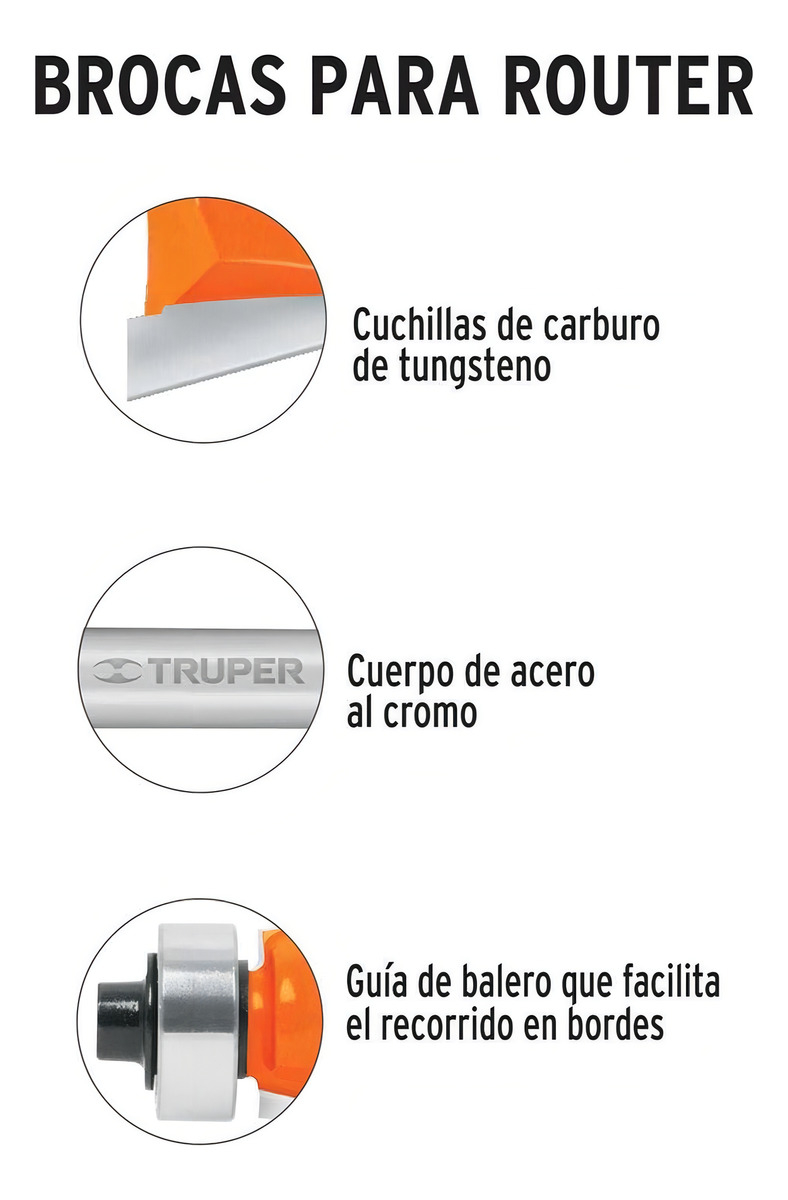 Broca Router Redondeado Moldura 1' Balero 11472 - Imagen 2