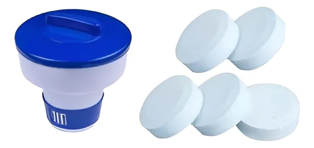 Boya De Plastico + 1 Kilo Pastillas Cloro Piscina Oferta