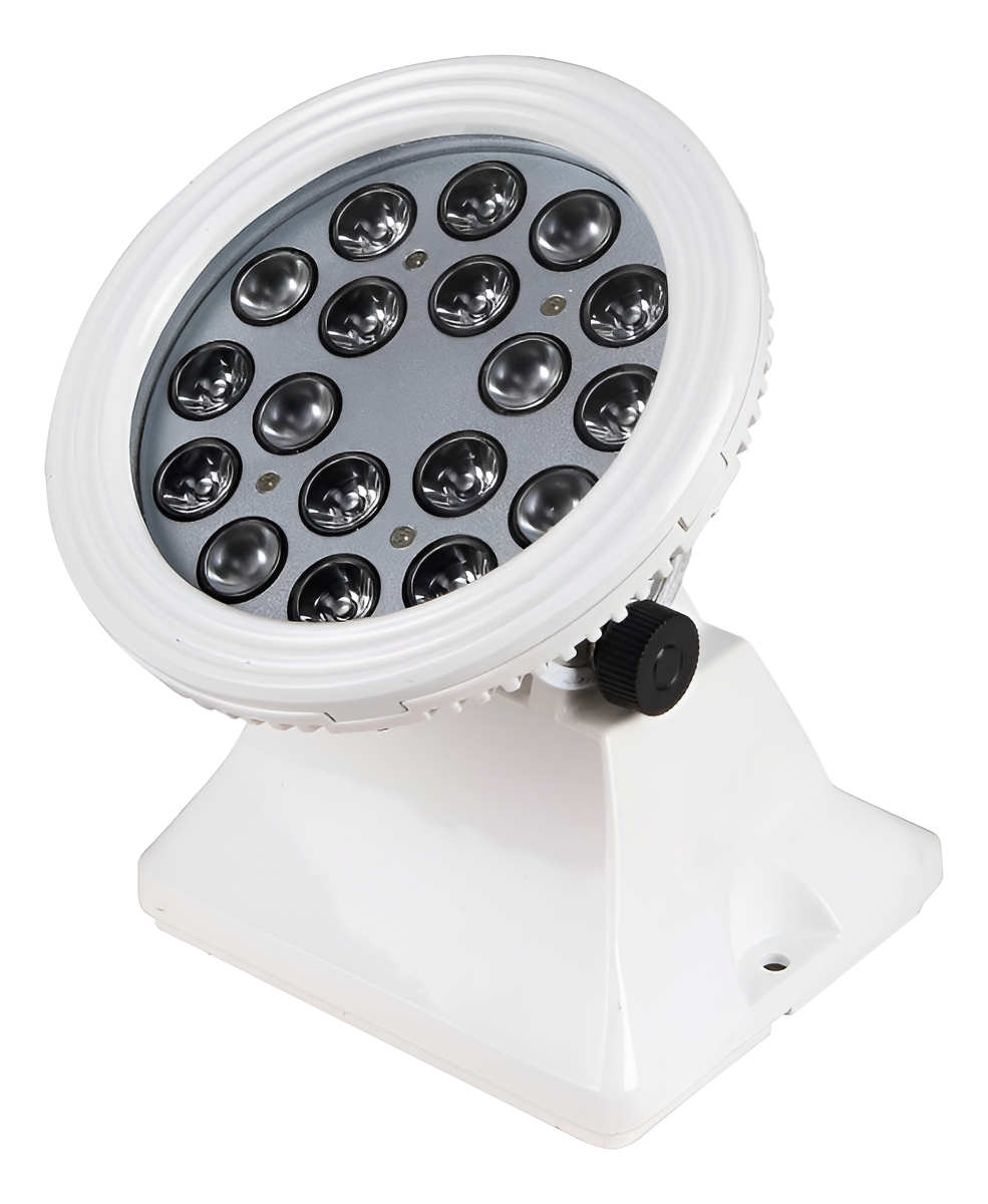 Bañador De Pared Led Rgb 20w Ip65 Top King Polywood Alumino Blanco Exterior