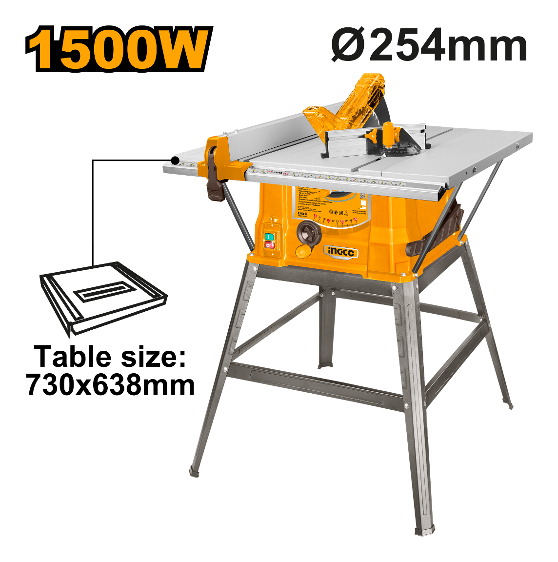 Sierra De Mesa 10 1500w Ingco Ts150078