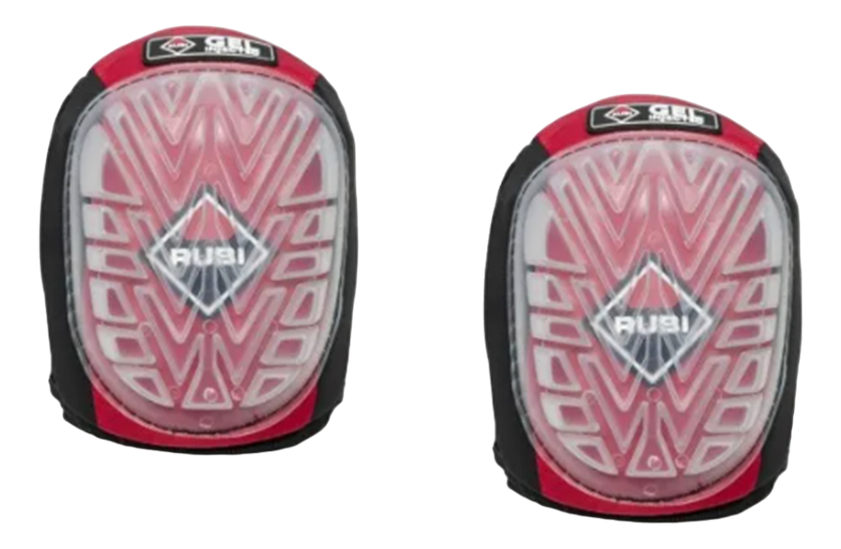 Rodilleras De Trabajo Rubi Profesional Gel Silicona Ergonomía Modelo 81998 Rojo/ Negro 0