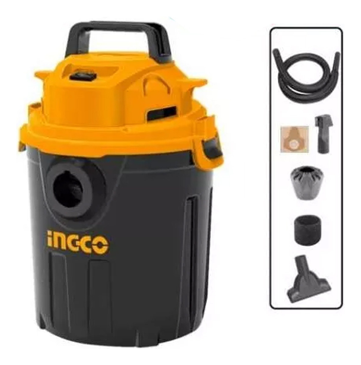 Aspiradora 10lt Seco Humedo Tanque Plastico Ingco Vc10101 Negro