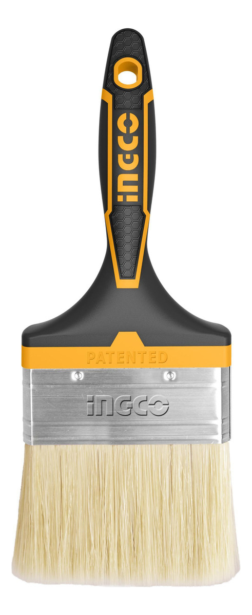 Pincel Profesional Ingco 100mm 4 Pulgadas Ingco Chptb8704 Cerdas Negro Con Amarillo