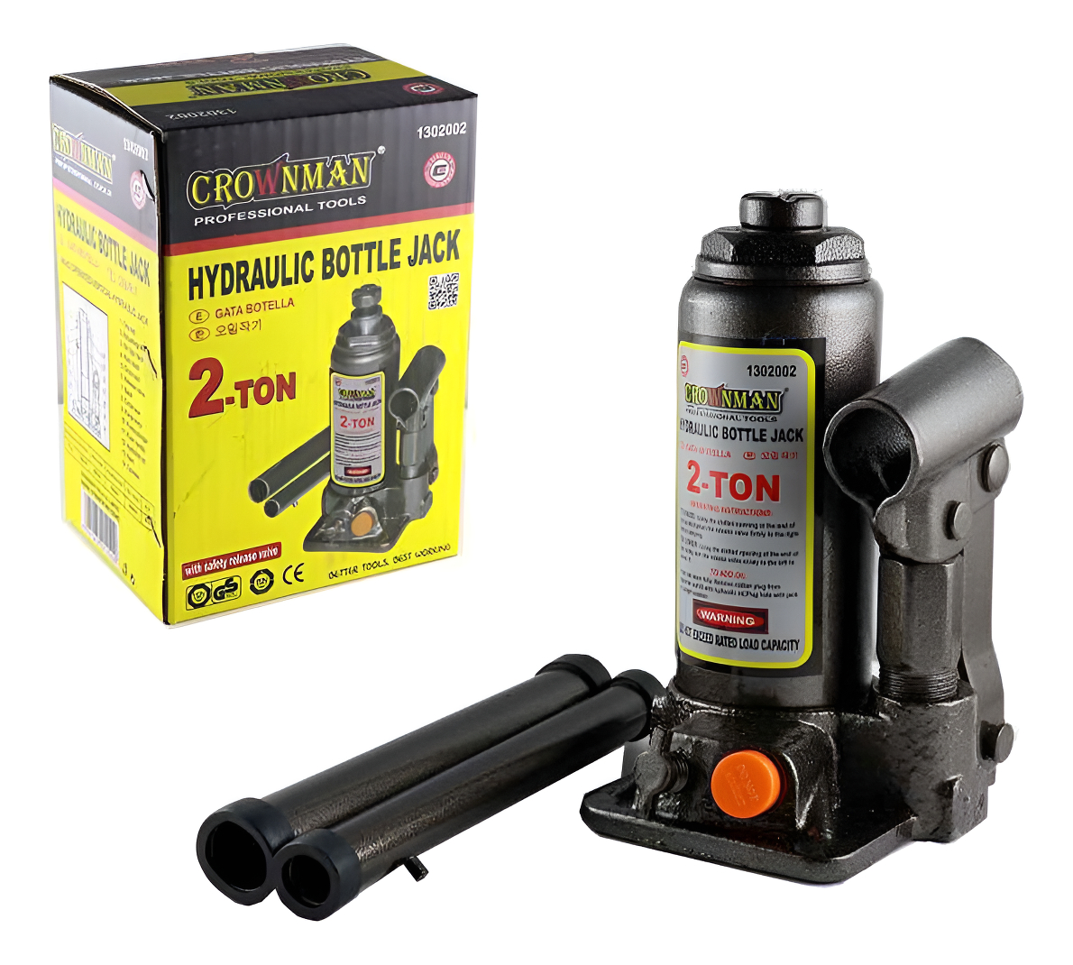 Gato Hidráulico De Botella 2 Toneladas Crownman Kirkor