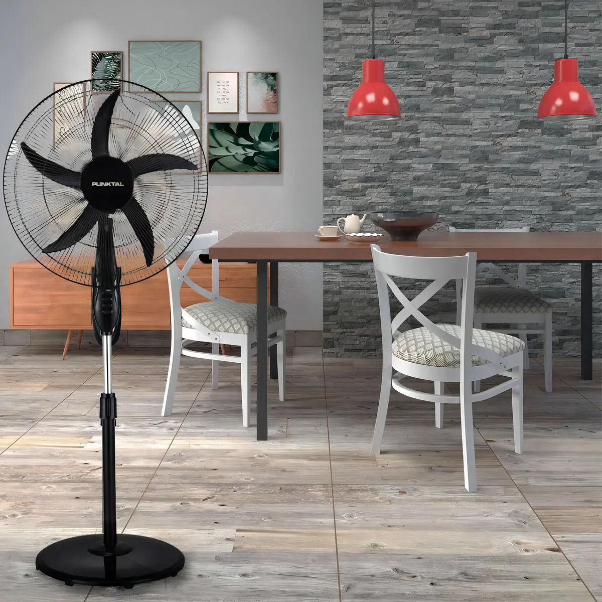 Ventilador De Pie Punktal Pk-5012vt 5 Aspas 50cm De Diámetro - Imagen 2