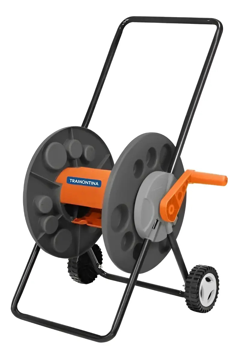 Carro Enrollador Soporte De Manguera Ruedas 55mts Tramontina