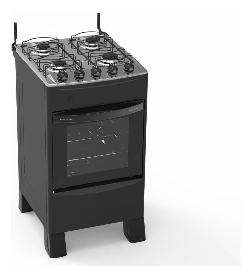 Cocina A Supergas Futura Selecta Negra
