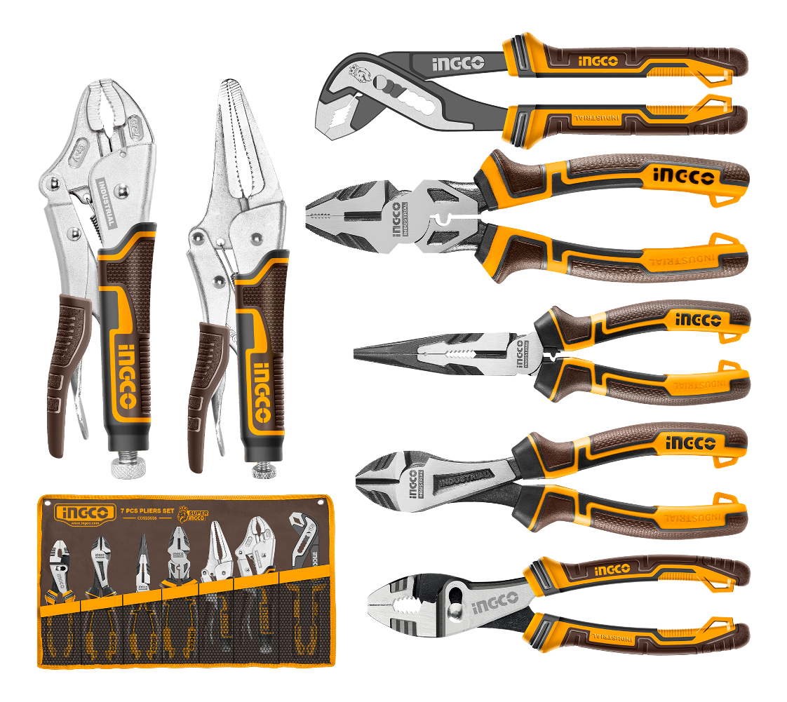 Set X 7 Pinzas Surtidas Herramientas Manuales Ingco Cos23036 - Imagen 2