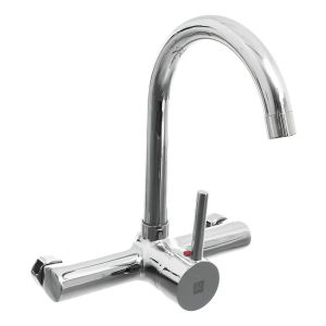 Grifo Monocomando Cocina Pared Rimontti 50896 Pico Alto Giratorio