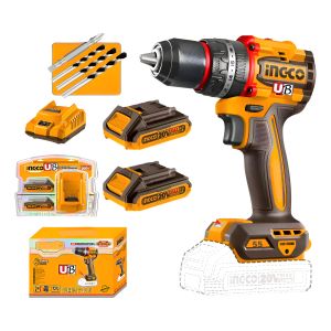 Taladro Atornillador Percutor 20v 2 Baterias Ingco Cidli2055