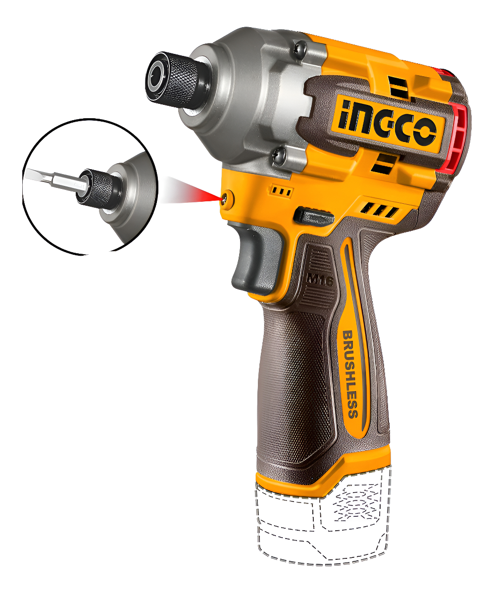 Atornillador De Impacto A Bateria 16v 170nm Ingco Cirli16178 - Imagen 2