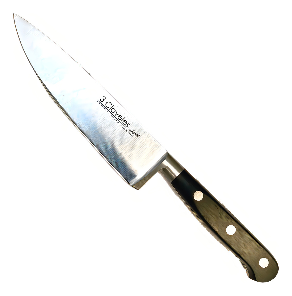 Cuchillo Cocinero 15 Cm Forjado Forge 3 Claveles 1562 Color Mango Negro - Imagen 2