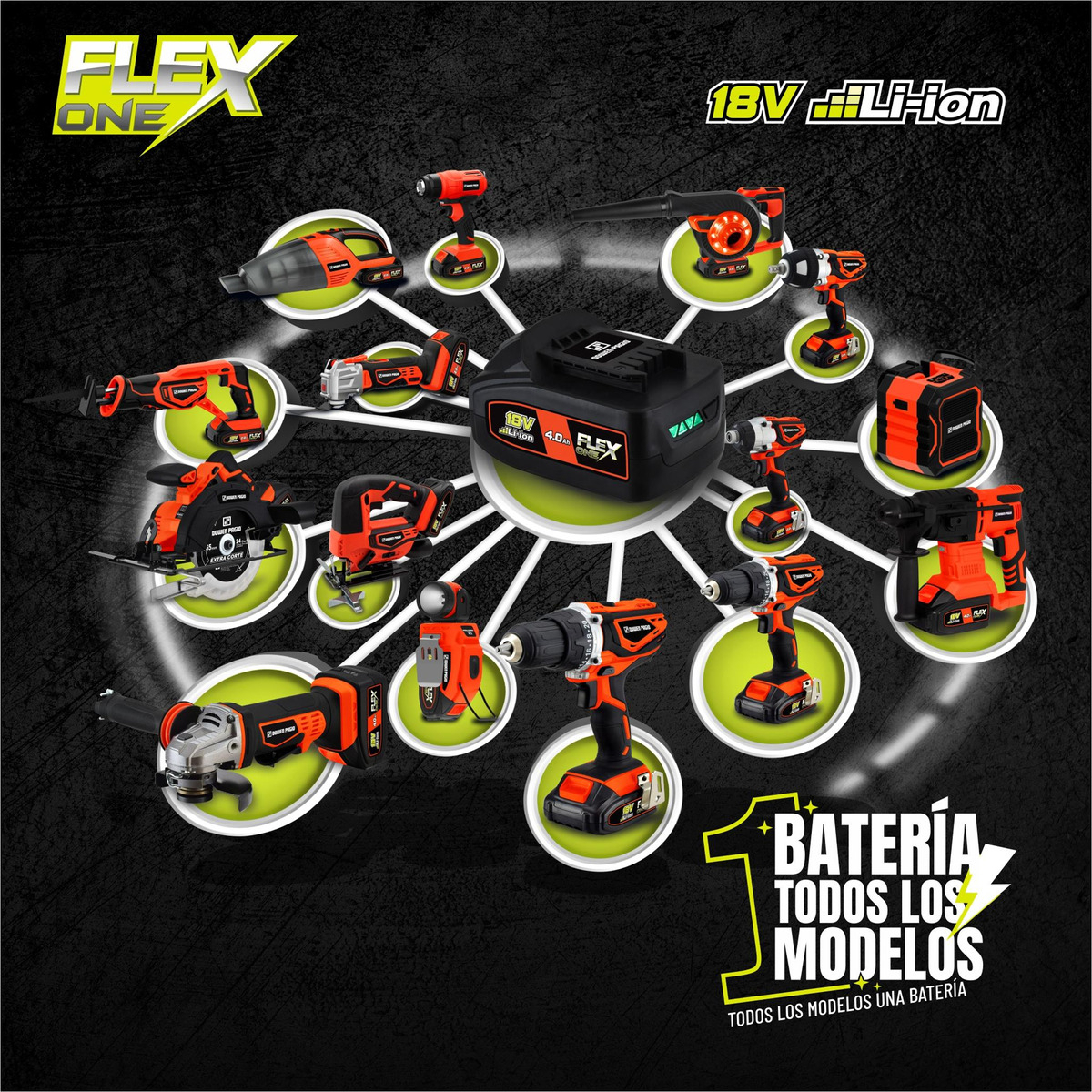 Sierra Caladora Bateria Inalambrica 18v Dowen Pagio Flex One - Imagen 7