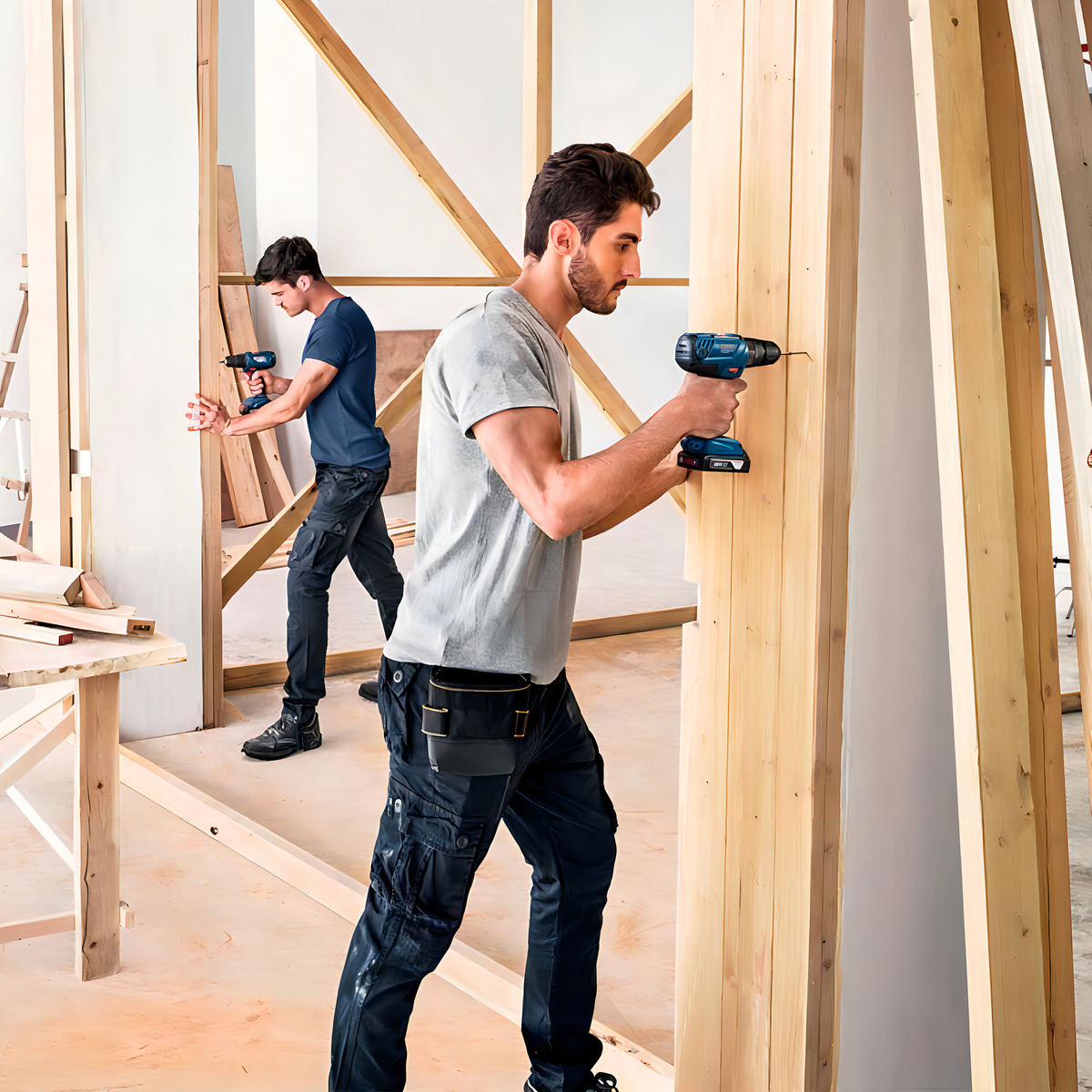 Taladro Percutor Atornillador Inalámbrico De 13mm Bosch Gsb 180-li + 1 Batería De 2ah + Accesorio Con Maletín De Transporte Azul - Imagen 4