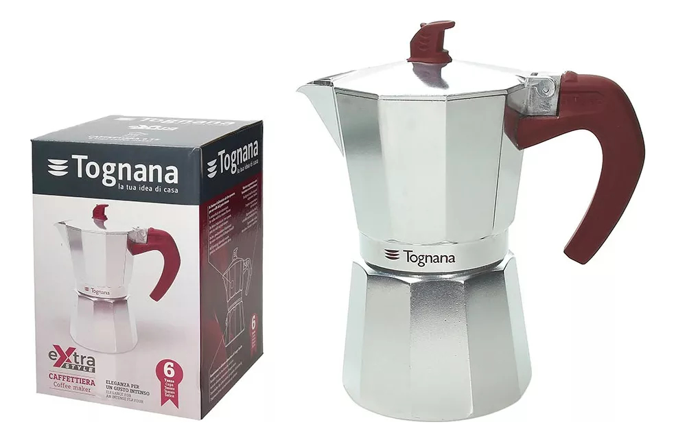Cafetera Italiana 6 Tazas Extra Style Tognana V443056moru