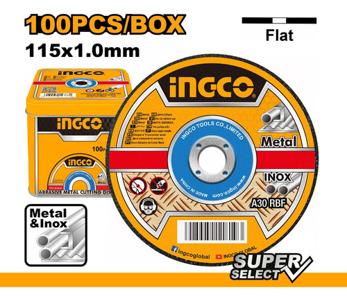 Disco Corte X100 Unid 4-1/2 X 1.0mm Mcd10115100 Ingco - Imagen 2