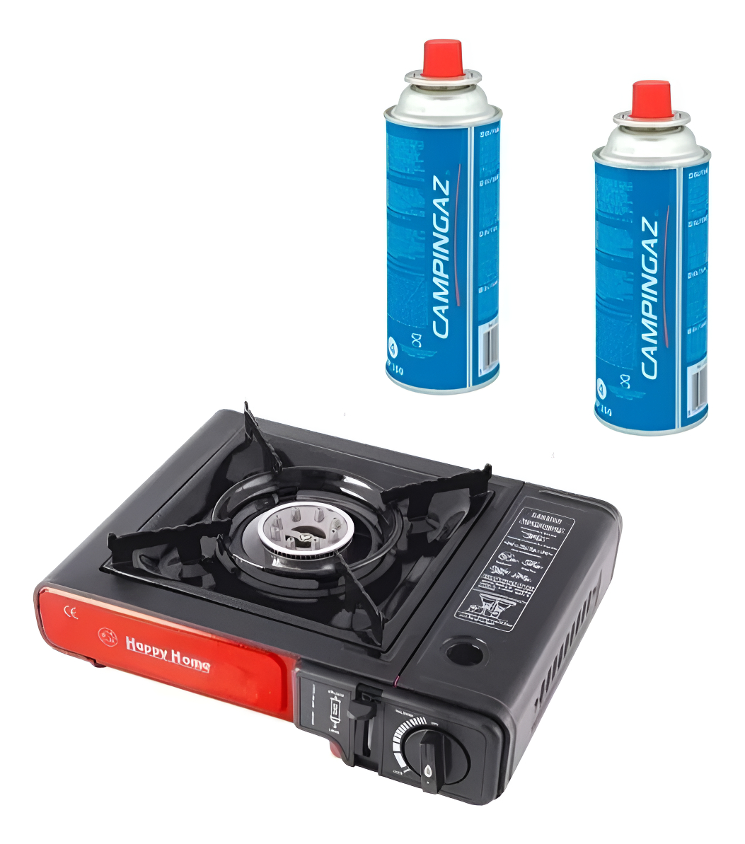 Anafe Portátil Gas Butano + 2 Cartuchos De Gas Butano