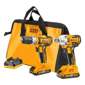 Llave De Impacto + Atornillador +2bat +c Ingco Ckli2017