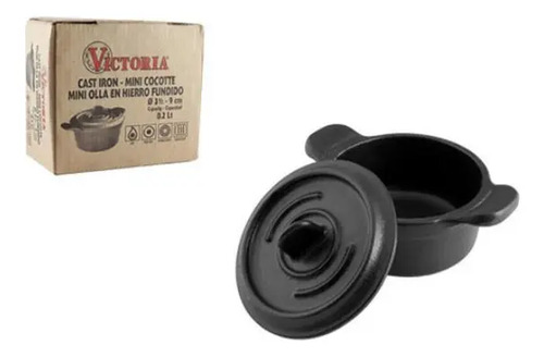 Mini Olla Victoria Hierro Esmaltado 10cm Cocotte C/asas Kirk