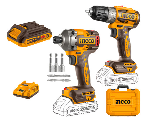 Set Atornillador De Impacto A Bateria 20v+ Atornillador 20v - Imagen 2