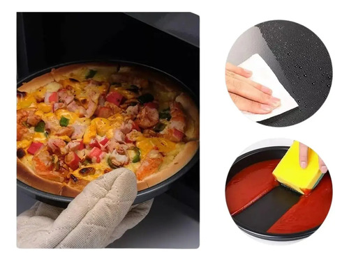 Bandeja Asadera Pizza Pizzera Redonda 32cm Papilla Redio - Imagen 3