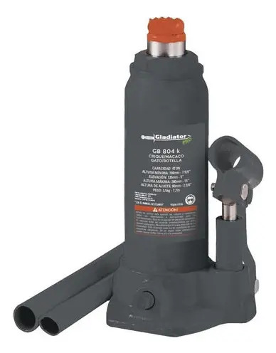 Gato Hidráulico Tipo Botella 4 Toneladas Gladiator Gb804k 38