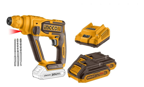 Martillo De Batería Carreg Ingco Crhli20168 Sds-plus De 20 V Naranja - Imagen 3