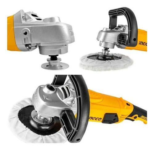 Pulidora Industrial 1400w Ingco Ap14008 Naranja Claro - Imagen 12