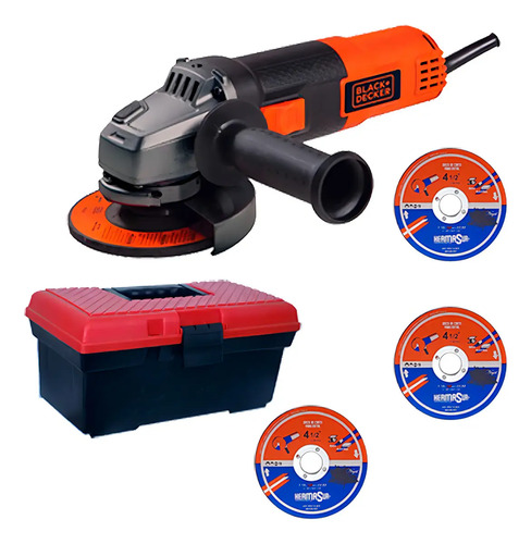 Amoladora Angular Black+decker G720 De 60 hz Color Naranja 820 w 220 v + Accesorio - Imagen 2