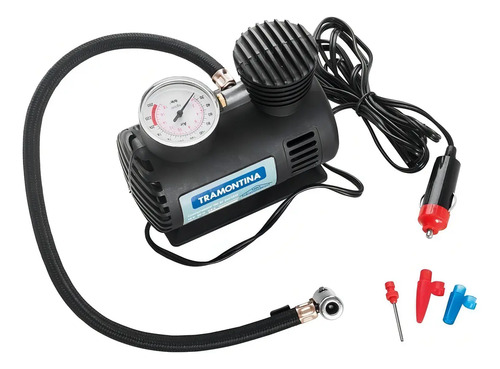 Mini Compresor De Aire Eléctrico Portátil Tramontina 42330/001 50w Negro