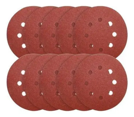 Set 10 Lijas C/ Velcro Para Roto Orbital 125mm Lijadoras