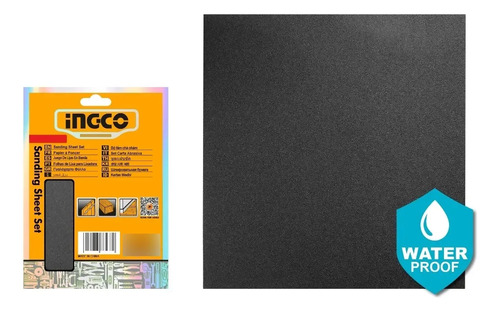 Set Lija Al Agua Grano 60 Al 80 X 10u Ingco - Imagen 4
