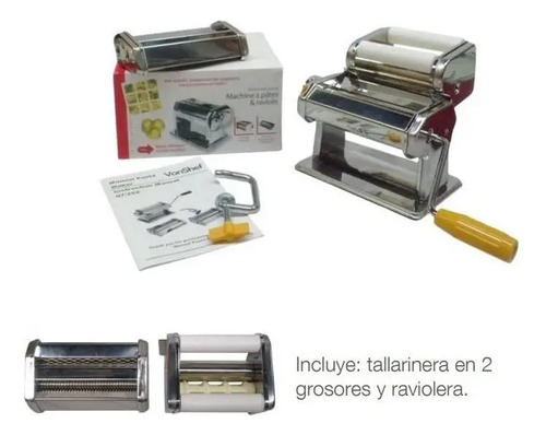 Máquina Para Pasta Ravioles Y Tallarines Manual Acero Inox - Imagen 4