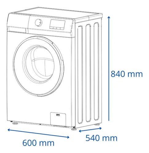 Lavarropas Carga Frontal James Lr 7990 Inv 7kg Inverter - Imagen 2