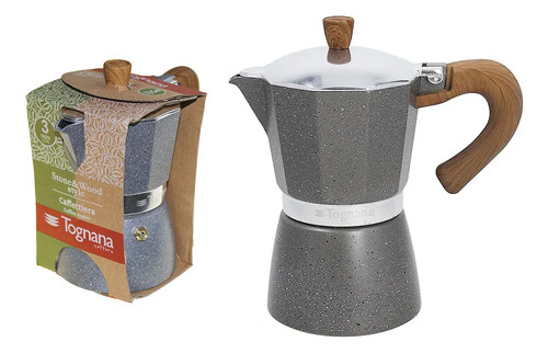Cafetera Italiana Tognana 3 Tazas Gris 3 Años De