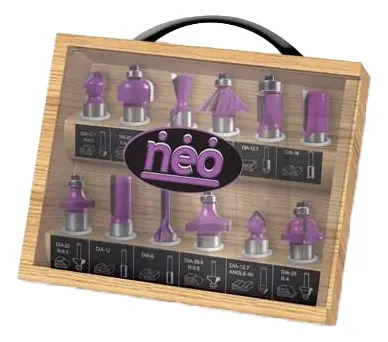 Juego De Fresas Para Router Fresadora Neo 12 Piezas 1/4 Kirk - Imagen 2
