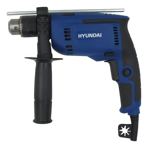 Taladro De Impacto Con Percutor Hyundai Hyid600 13mm 600w Azul 50 Hz