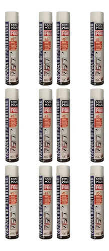 Espuma De Poliuretano 12 Pomos Foreman Expansible 750 Ml - K