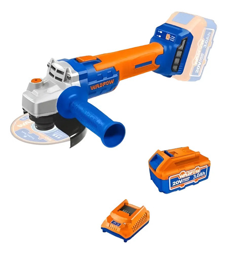 Amoladora P20s 20v Con Batería 3,0 Ah Y Cargador Wadfow