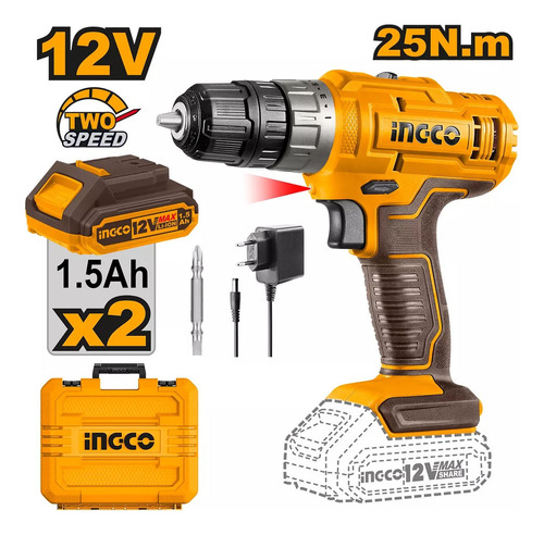 Taladro Inalambrico Ingco Cidli1228 Atornillador Percutor - Imagen 3