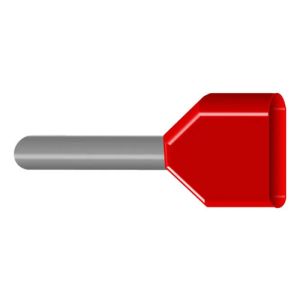 Terminal Tipo Pino P/2 Conduct., Cal. 2x1mm2, Rojo