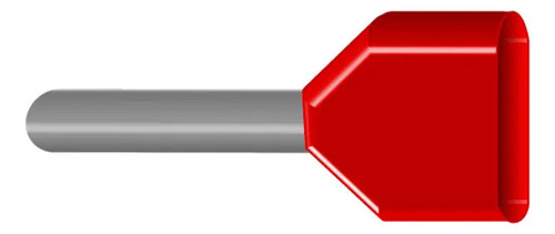 Terminal Tipo Pino P/2 Conduct., Cal. 2x1mm2, Rojo