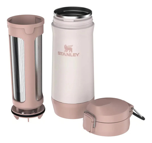 Yerbera Stanley De Acero Inoxidable Con Despolvillador - Ros Plateado - Imagen 2
