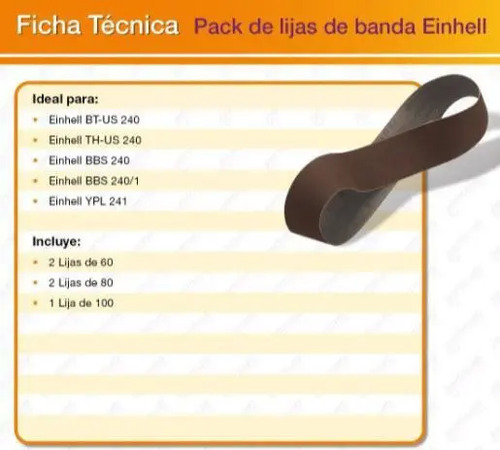 Pack De 5 Lijas De Banda 50 X 686 Einhell Th-us 240 Hunter - Imagen 4