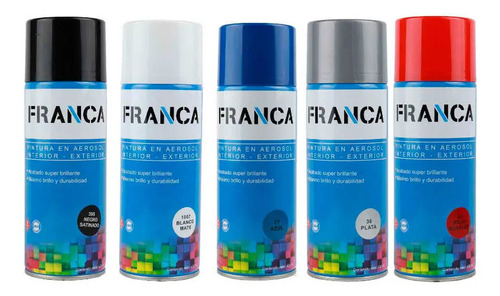 Esmalte En Aerosol 400ml Franca Mate Brillante Satinados Kir
