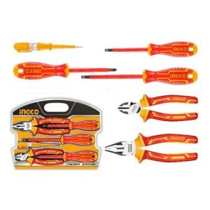 Set Juego 6 Herramientas Aisladas Ingco Hkist3061 Rojo