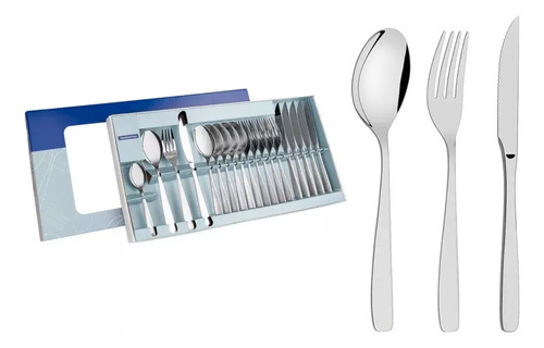 Set De Cubiertos Cosmos X24 Piezas Tramontina Acero Juego En